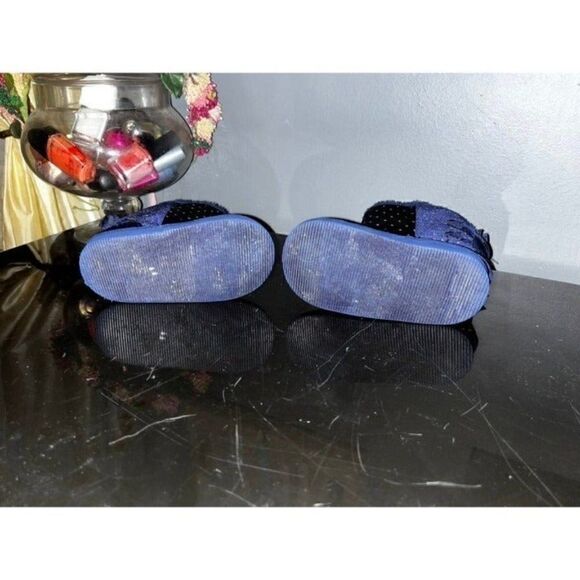 Blue Suede Bow Boots - Picture 5 of 6